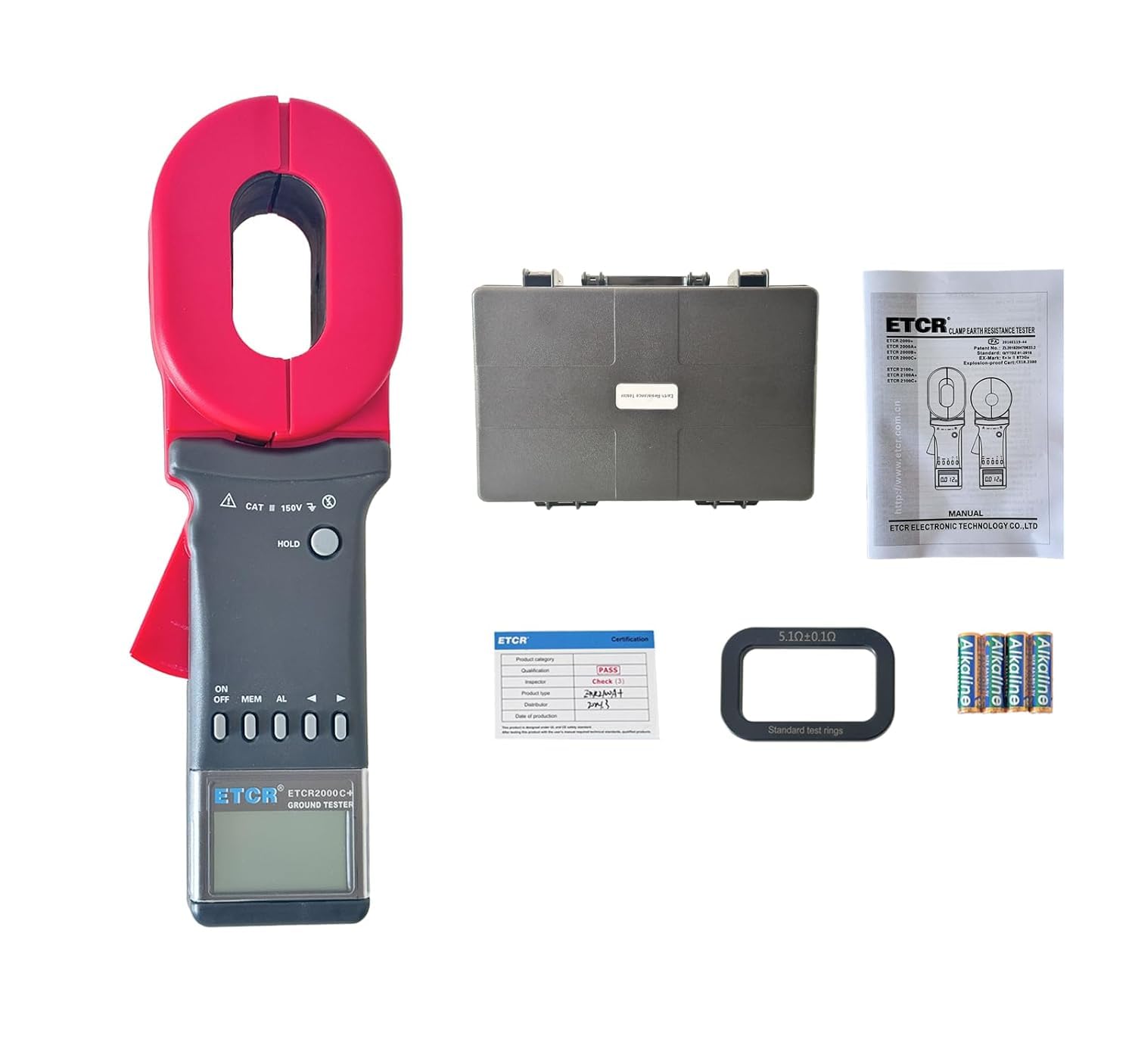 ETCR ETCR2000C+ Digital Clamp Ground Earth Resistance Meter Tester 1200Ω