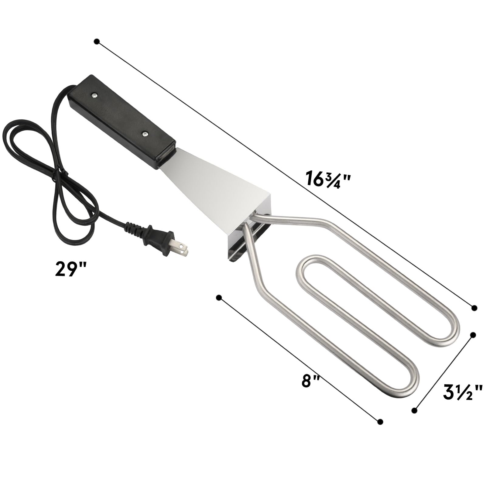 WishDirect 700W Electric Charcoal Starter Fire Lighter for BBQ Grill Smoker Fireplace, Firepit, Stove - Quickly Ignite Coals Briquettes Without Lighter Fluid or Matches - 3 Feet Power Cord