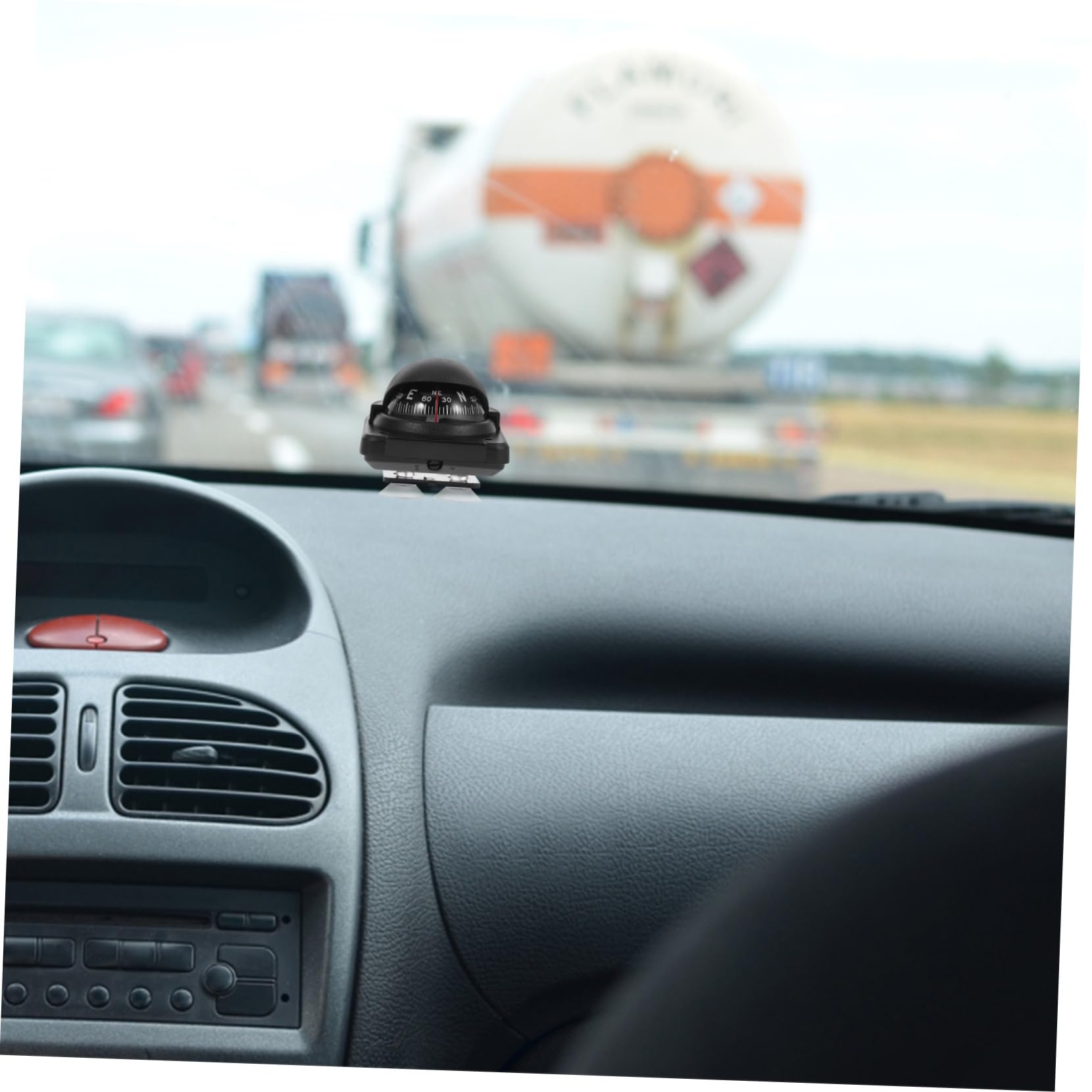 FUNOMOCYA Car Compass Ball Automotive Dashboard Compass for Precise Navigation Auto Boat Truck Sleek Design Easy Installation Car Navigation Tool