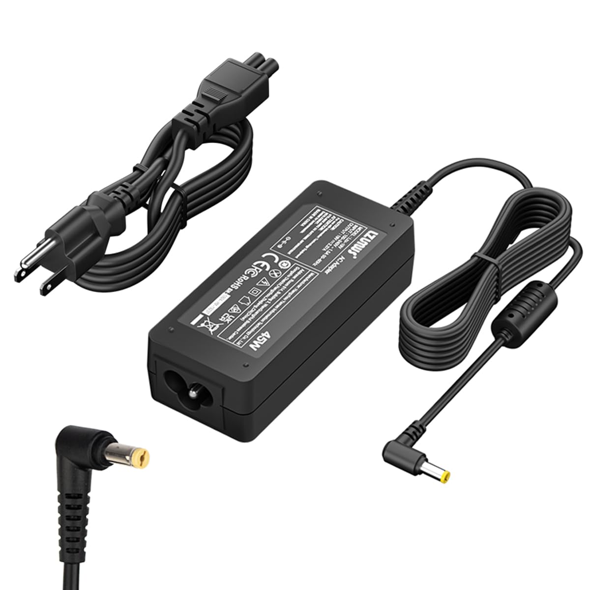 45W AC Adapter Charger 19V 2.37A 5.5x1.7mm for Acer Laptop Adaptor Aspire P255 v15 5750 1400 A045R021L for Aspire 3/5 Series Power Supply
