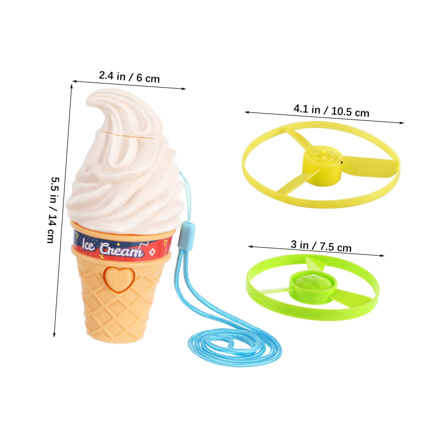 Toyvian 3Pcs Flying Disc Lightweight Ice Saucer Launcher for Outdoor Games Party Favors Creative Play and Easy to Use
