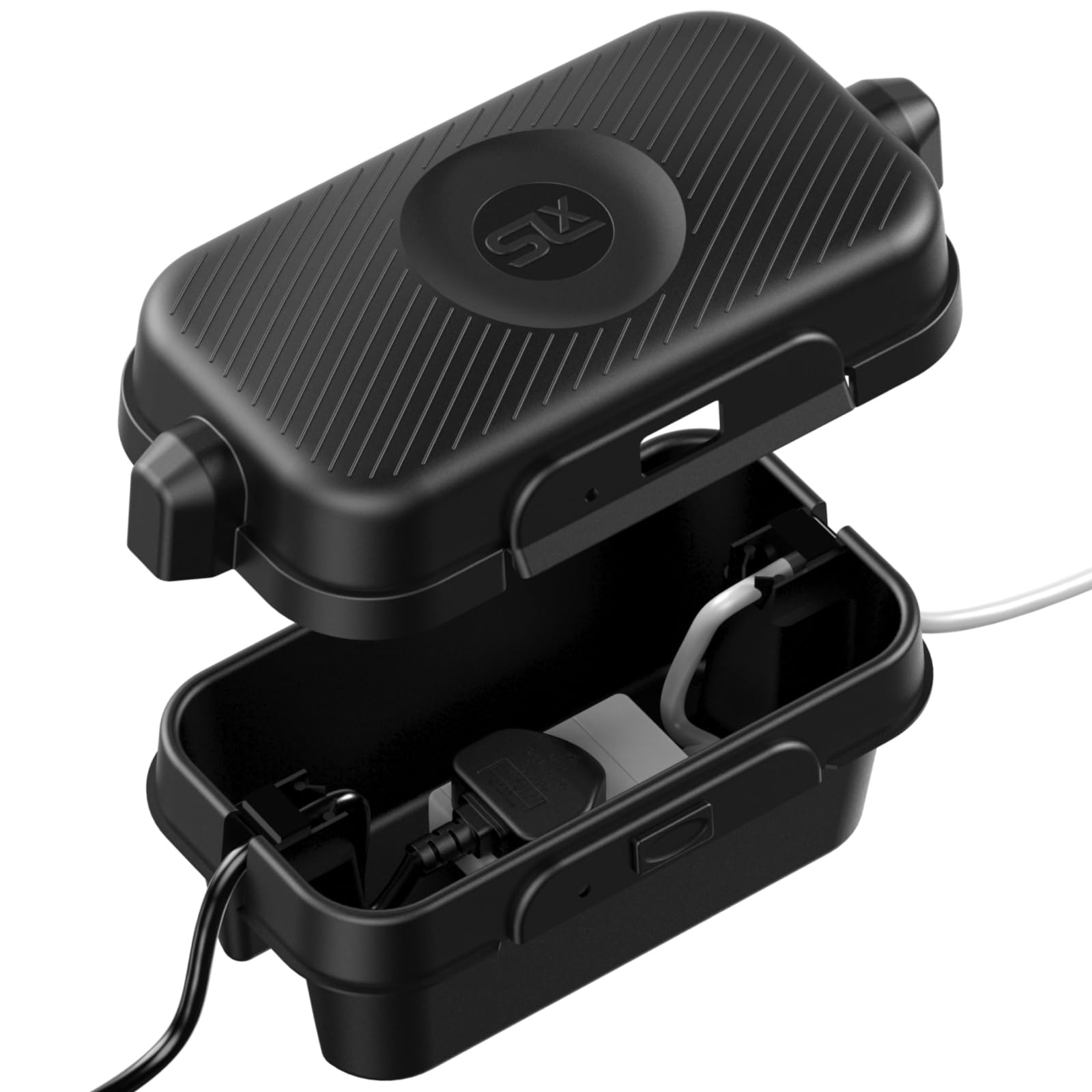SLx Small Weatherproof Outdoor Electrical Box for Christmas Lights, Extension Leads, Reels, Transformers, Fuse Box Cover, IP56 Water-Resistant Certified, Silicone Mould Small Box 29.5 x 11 x 15.5cm