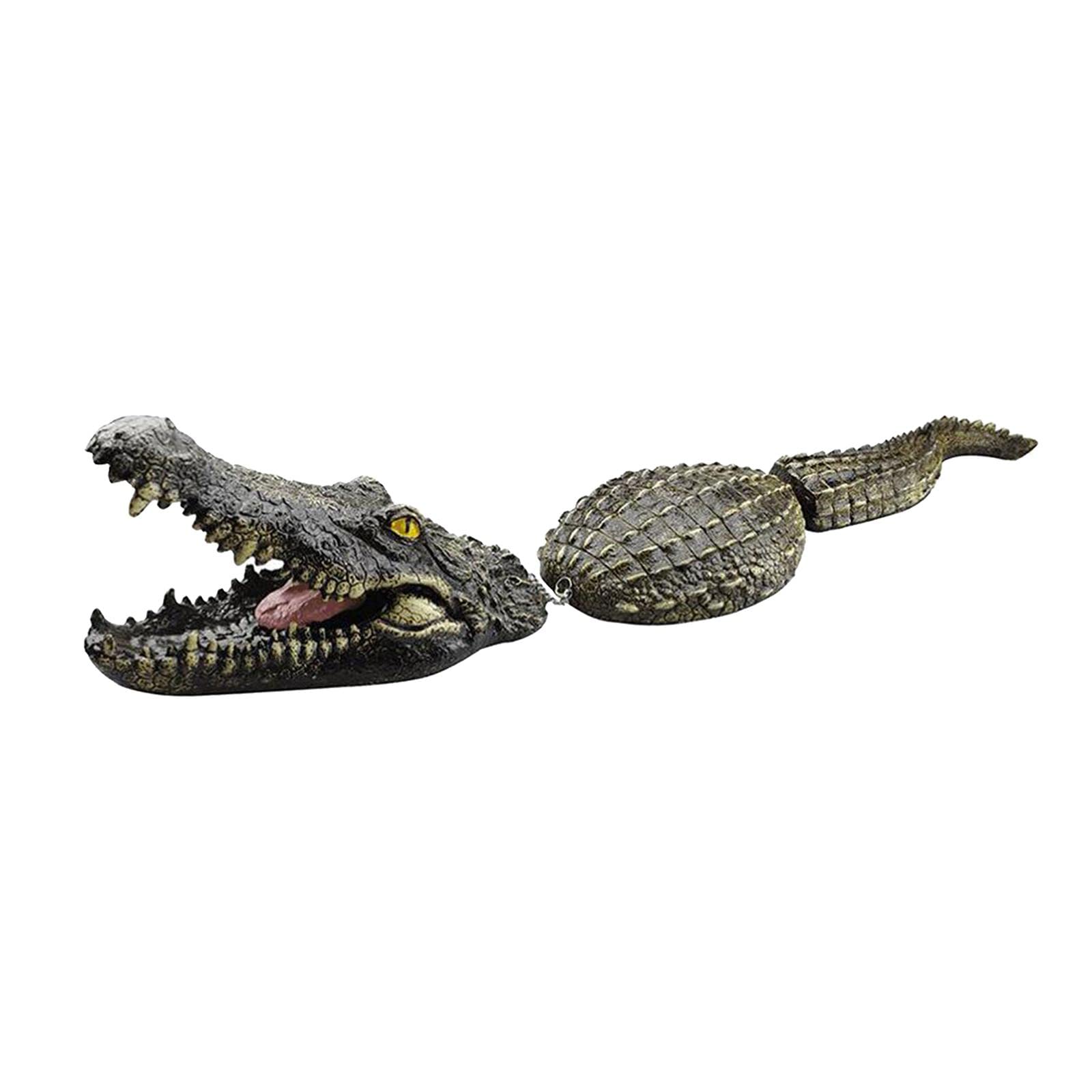 Perfk Style 4 Nobranded Alligator Head Decoy Pond Float Giant Look Decoy Water Floating Decoration For Head For Art Drives Ducks, 4