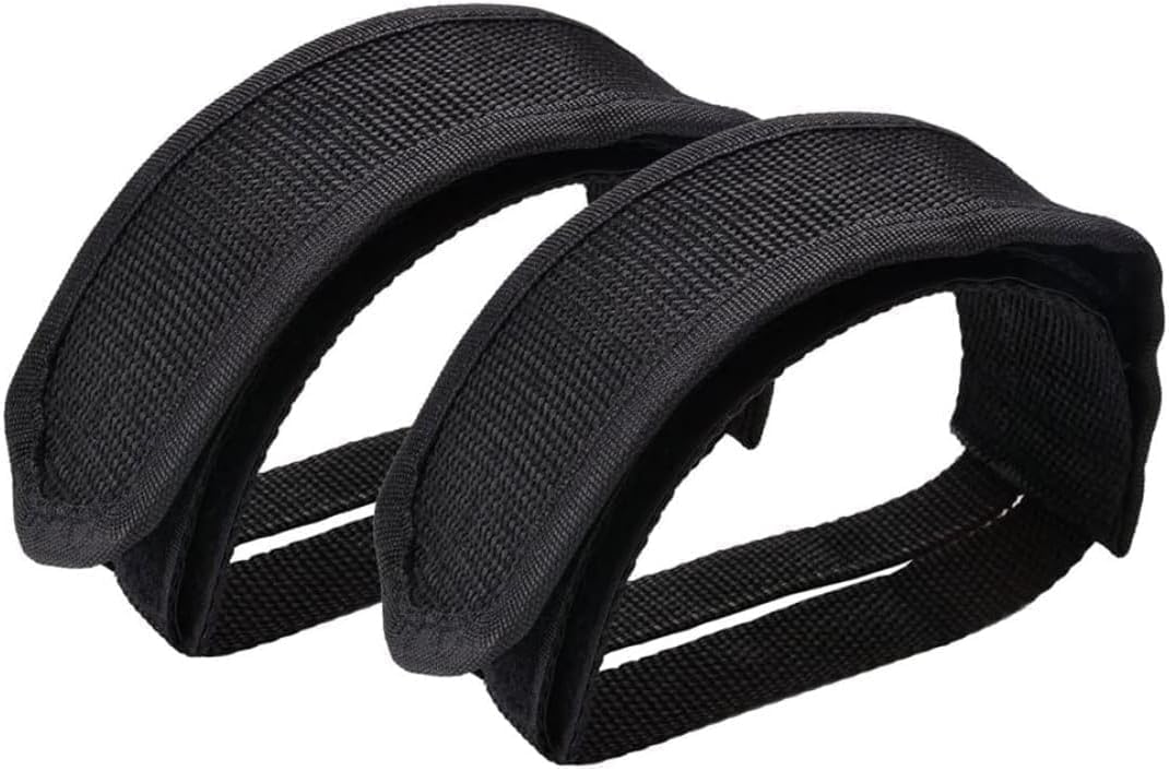 2 Pcs Black Beam Strap Pedal Straps Cycling Kids Bike Foot Pedal Straps Toe Clips Straps Tape for Fixed Gear Bike Pedals and Cleats Parts