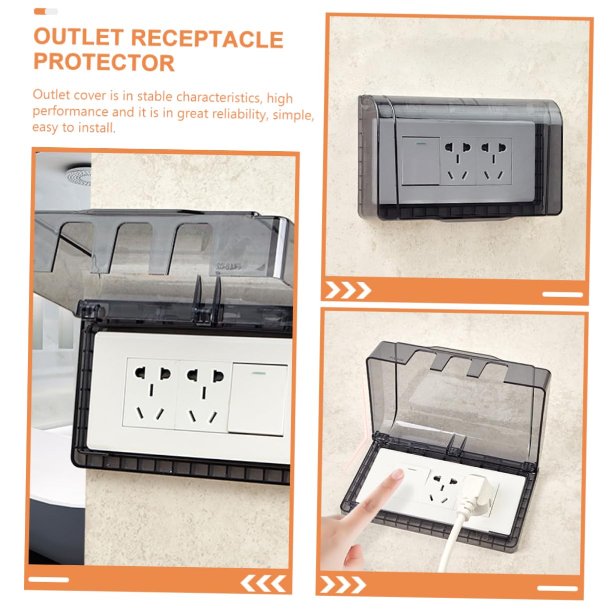 10piezas Caja Protectora De Enchufe Para Baño Cubierta De Para Húmedos Instalación Material Resistente