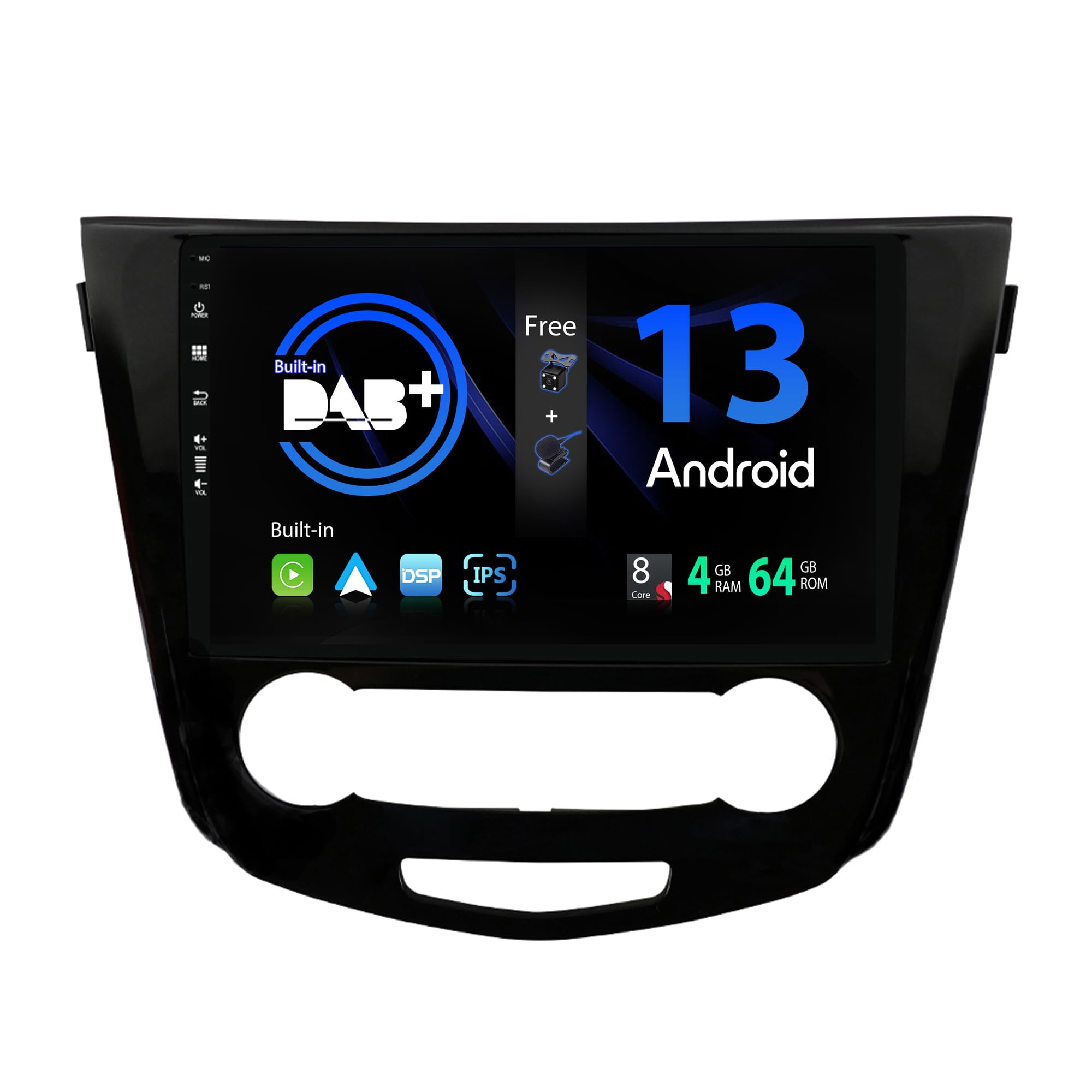 Autoradio Android 14 Per Fiat 500X (2014-2020) - 9 Pollici, 6GB RAM, CarPlay/Android Auto, DAB, Camera Posteriore - Foto 8