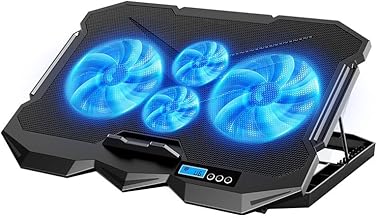 Laptop Cooling pad for Dell xps 13 15 14 16 17 9530 Gaming laptops, Laptop Cooler with 4 Fans, LCD Display Screen, 4 Heigh