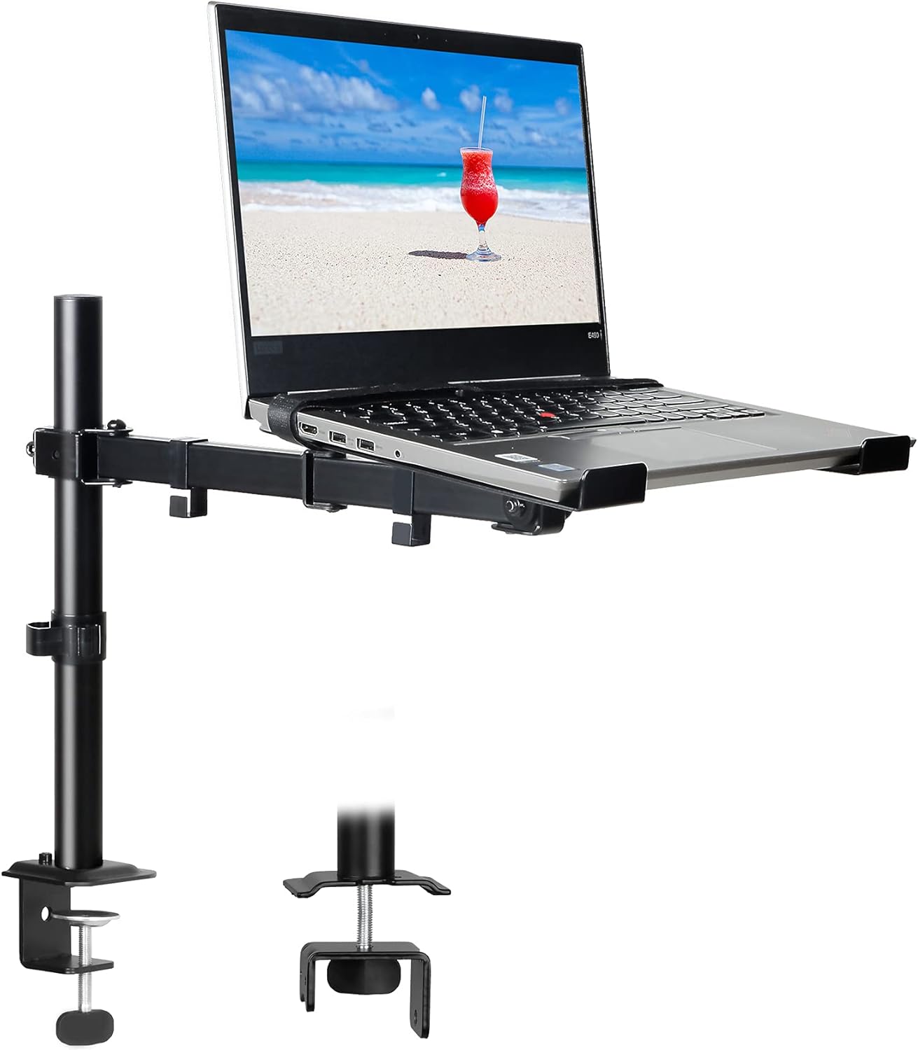 IMLIB Laptop Mount / Articulating Vented Laptop Desk Mount with Clamp