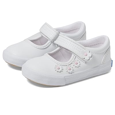 Keds Kids Ella Mj Flowers (Toddler/Little Kid) Girls Shoes White