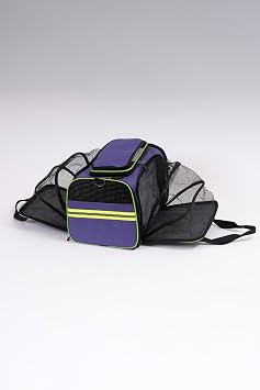 Washable Cat And Dog Bag Hawaiian Mesh Cat Shoulder Bag Model Purple