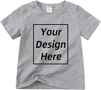 Kids Tales Custom Short Sleeve T-Shirts Add Your Own Text/Logo Design Shirt Personalized Kids Solid Cotton Tee Tops Clothes