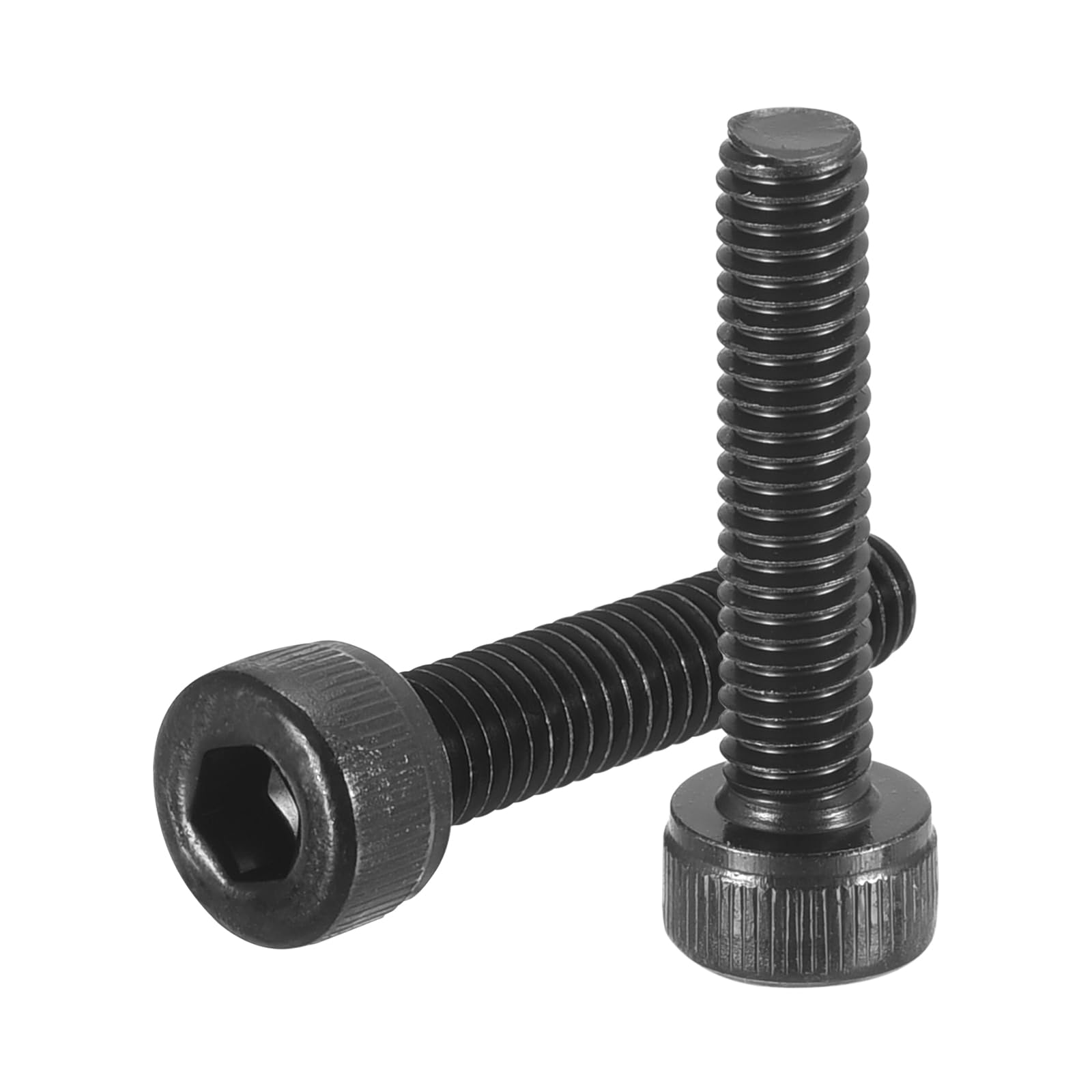 uxcell Hex Socket Bolts (M4-0.7x16), Grade 12.9 Carbon Steel Hex Socket Drive Screws, Black, 50 Pcs, M4-0.7x16mm