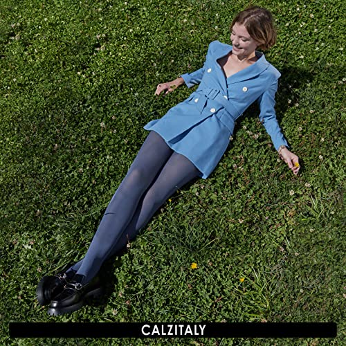 Image of CALZITALY Seamless Tights, 50 DEN High-Waist Pantyhose with no seams, Multi Color Opaque Tights - S, XXL, Italian Hosiery
