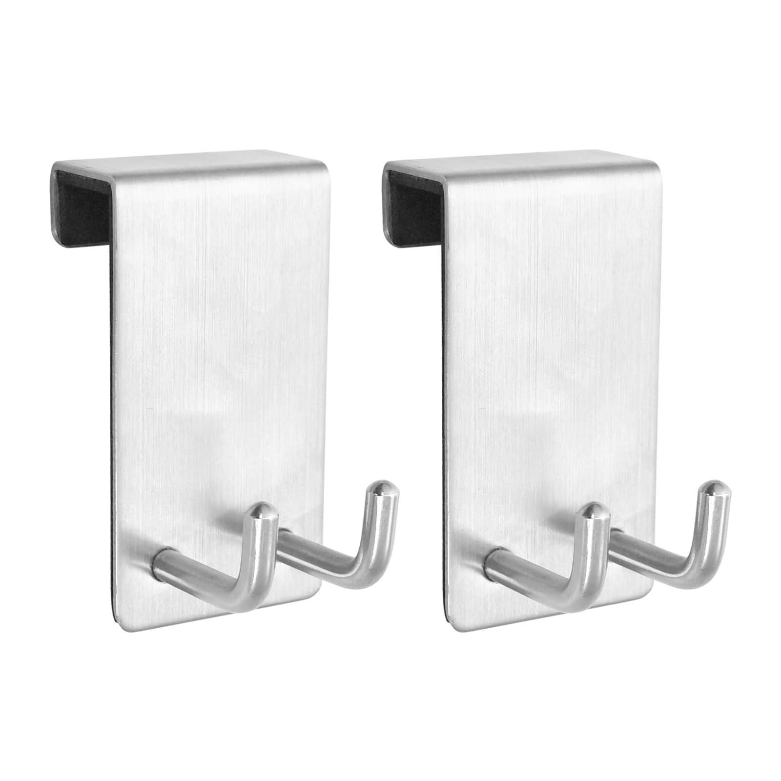 Godneei Stainless Steel Shower Hooks, Punch-Free Shower Screen Door Hooks, No Drilling Required