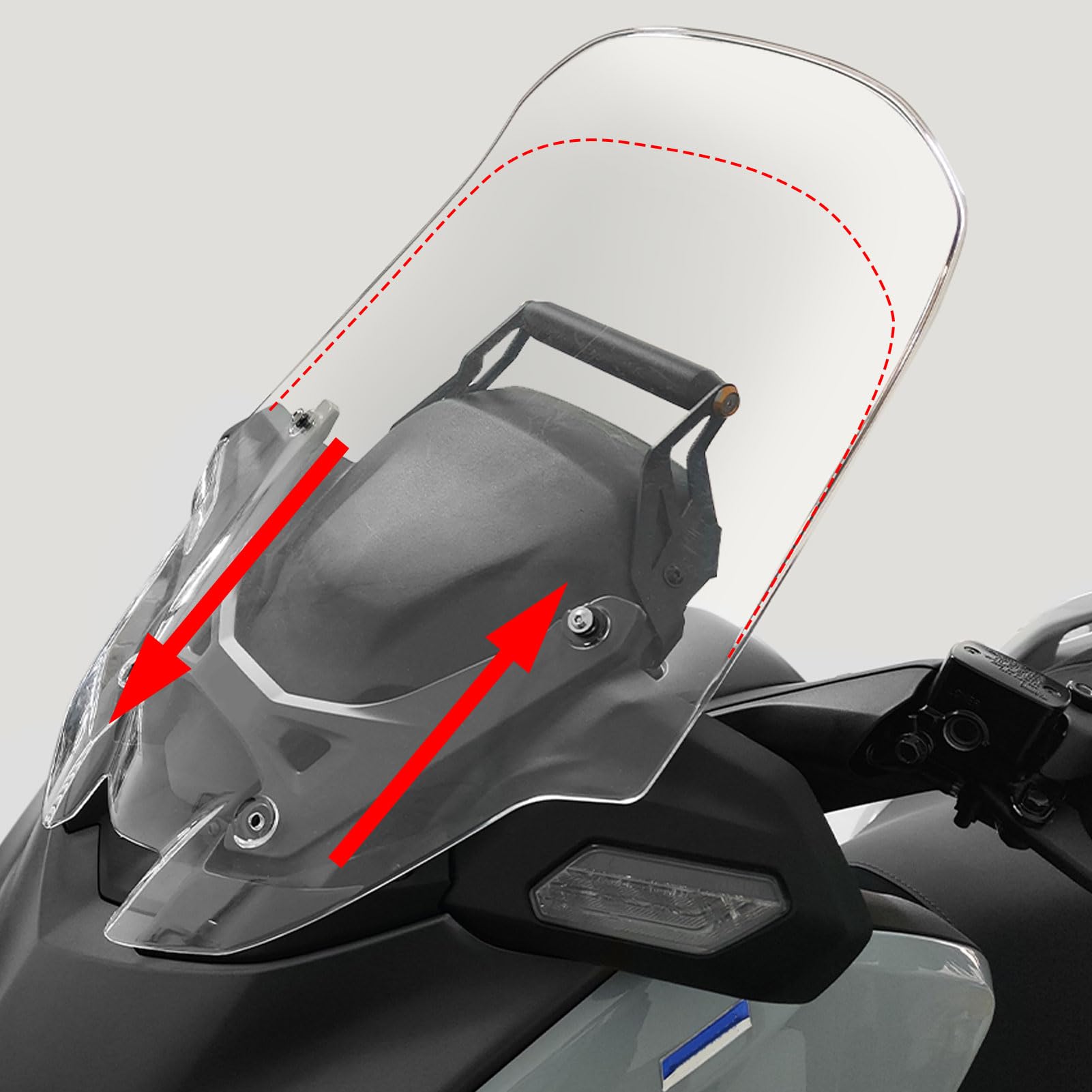 WOOGA X-MAX 300 staffa di navigazione GPS per estensione manubrio supporto per telefono manubrio fit for YA&MA&HA XMAX 300/250 Accessori 2025-2026(Nero)