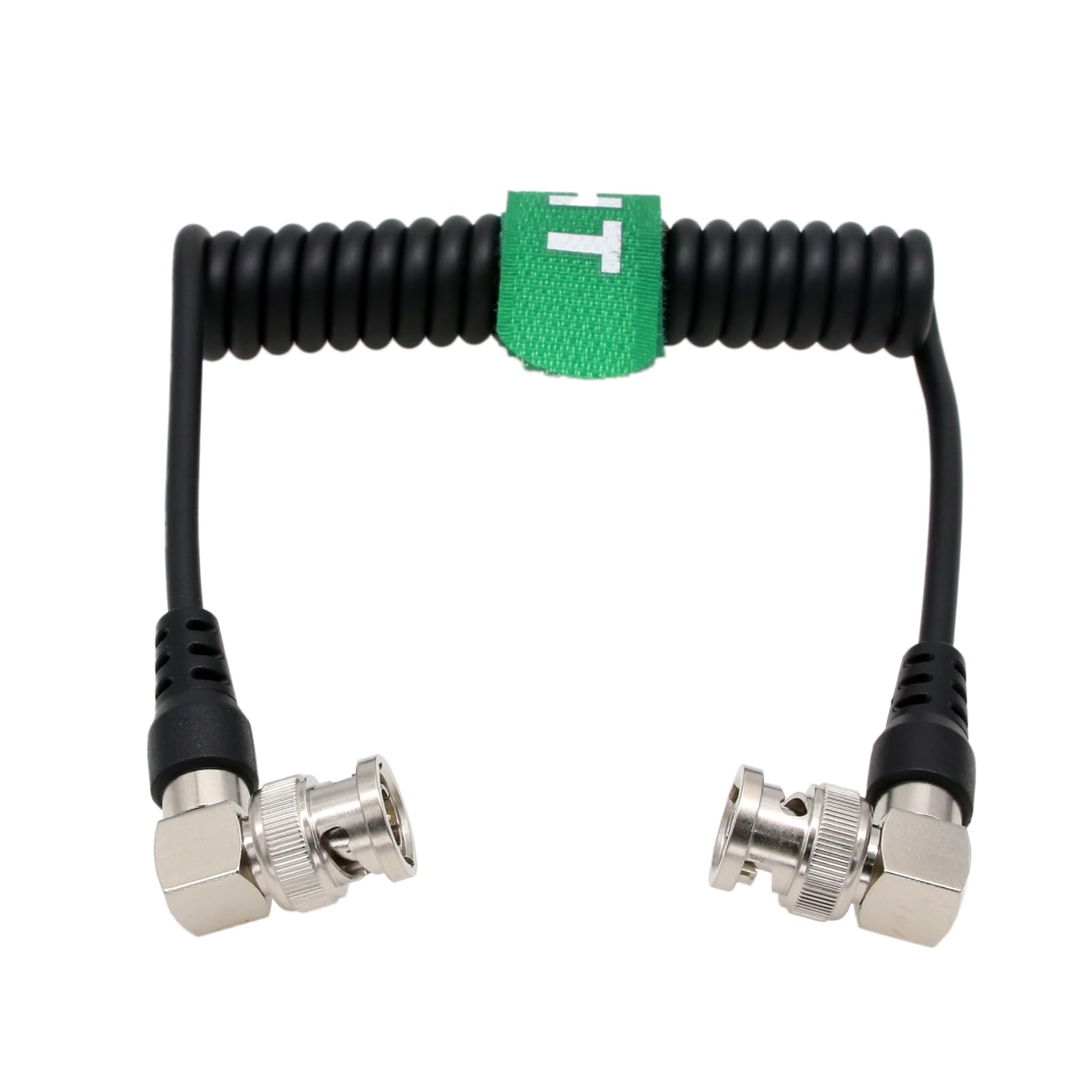 HangTon 3G HD SDI BNC Coiled Cable for Blackmagic Teradek Hollyland Mars Atomos SmallHD Feelworld Portkeys Monitor Sony Canon ALEXA DSMC2 Camera Video Transmission