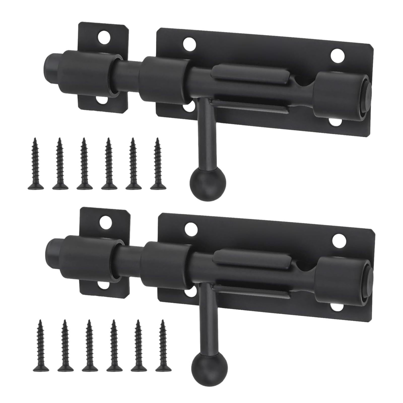 of 2 Multipurpose 4Inch Slide Bolts Latches Stainless Steel Build with Padlocks Hole Easy Installion Portable Sturdy Door