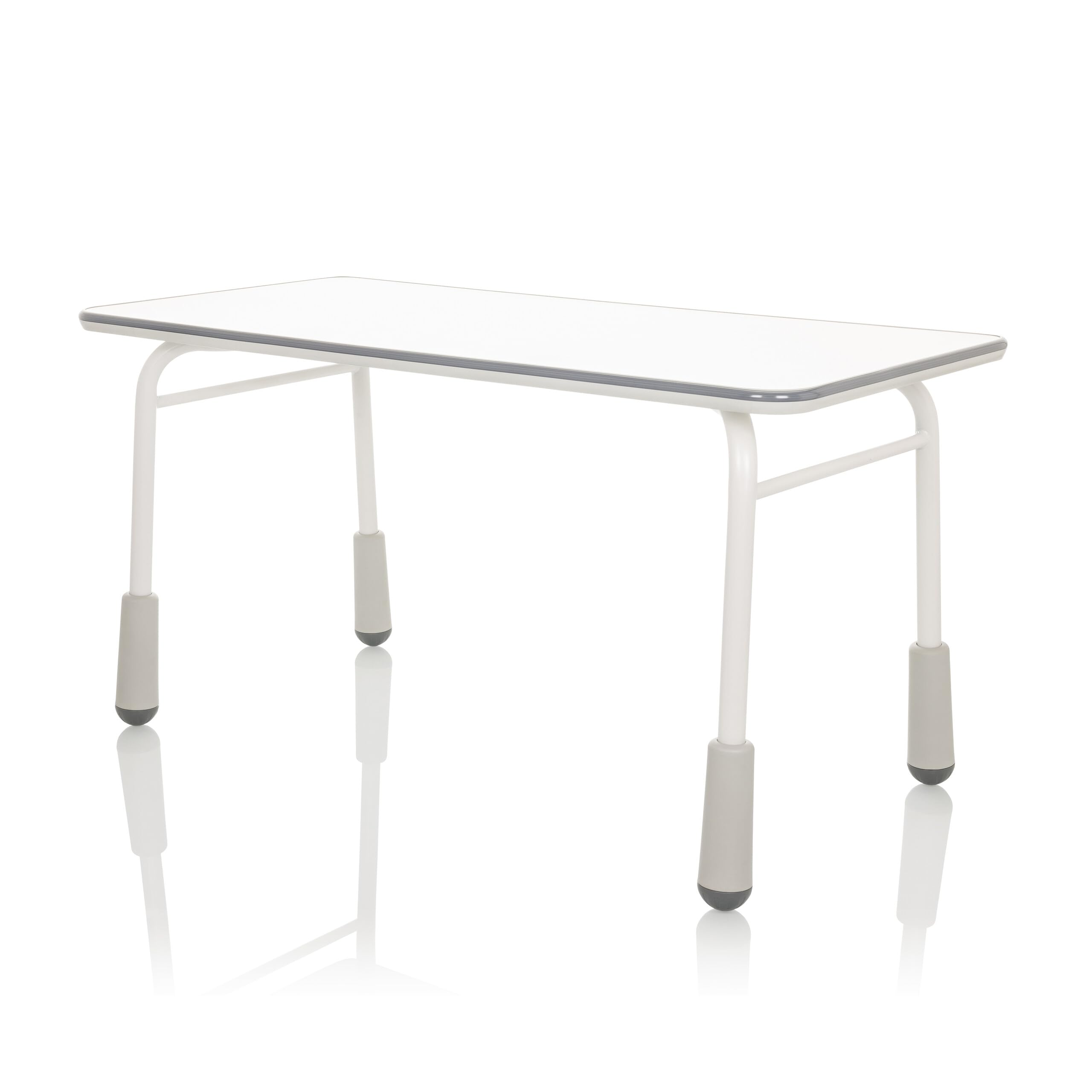 hjh OFFICE Escritorio Infantil Regulable en Altura Kid Gro T Escritorio para niños y jóvenes 120x60 cm, Blanco/Gris