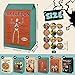 AnyDesign Vintage Halloween Treat Bags Bulk 48Pcs Paper Gift Bag with Stickers Retro Pumpkin Skeleton Witch Patterned Candy Goodie Trick or Treat Bags for Halloween Party Favor Birthday Supplies