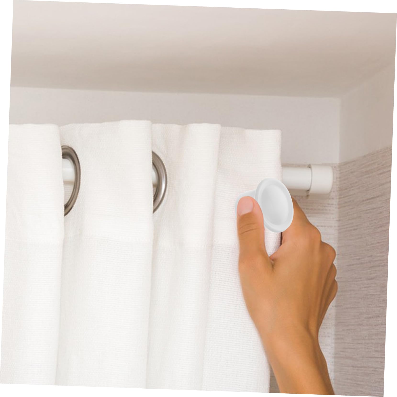 Embout Décoratif pour Tringle à Rideaux Blanc 95 Pcs en Plastique