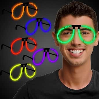 Lote 12 Gafas Luminosas LED Variadas - Reina De La Fiesta