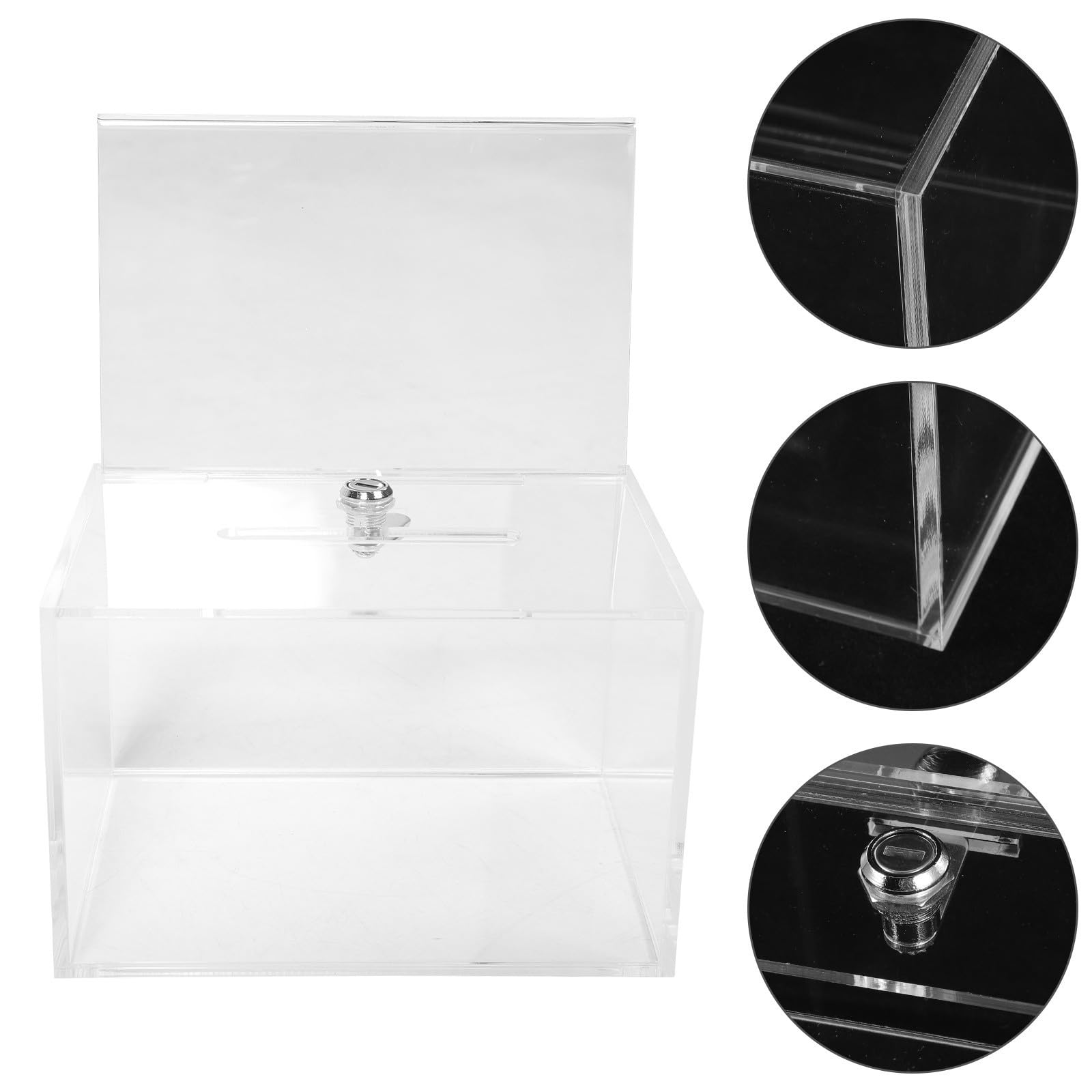 Buzón de Pared de Acrílico con Cerradura y Llave, Gran Capacidad, Fácil de Limpiar, Adecuado para Lugares Públicos y Recolección de Opiniones