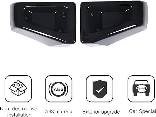 Miniatura 5 de PIUGILH Biseles de esquina de parachoques delantero de repuesto para marco protector de cubierta decorativa compatible con Hummer H2 SUV SUT