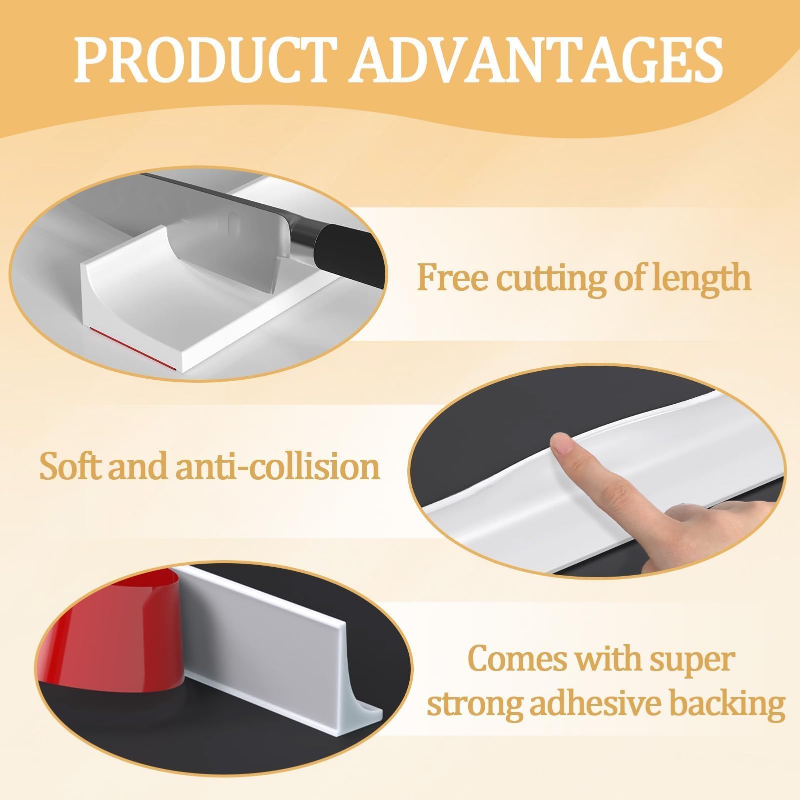 Barriera Doccia In Silicone 200 Cm Autoadesiva - Ferma Acqua Per Bagno E Cucina, Bianco