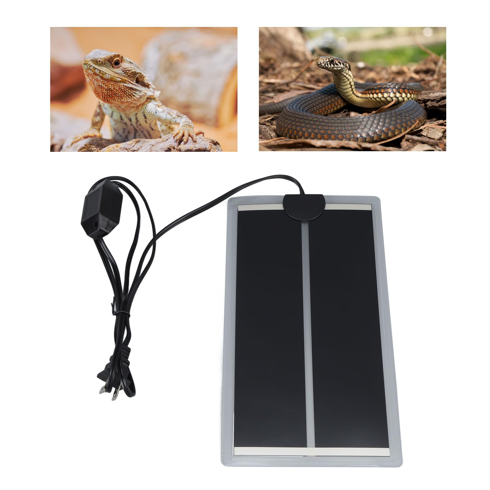 ZJchao Reptile Terrarium Heat Pad Adjustable Temperature Electric Pet Heated Pad Rapid Heating for Home Living Room Office (7W)