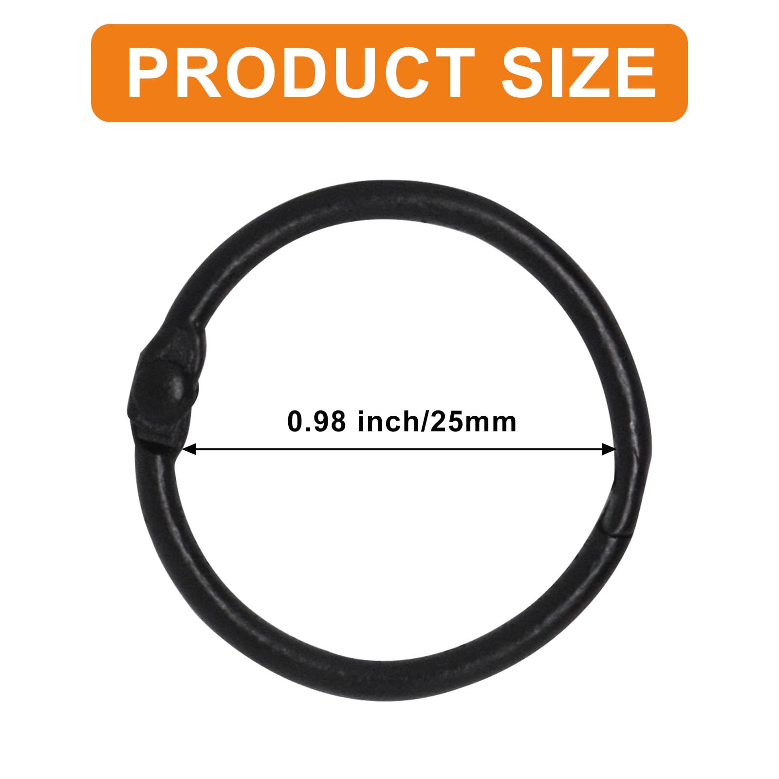 SWZHAI Lot De 50 Anneaux De Classeur De 2,5 Cm, Anneaux Pour