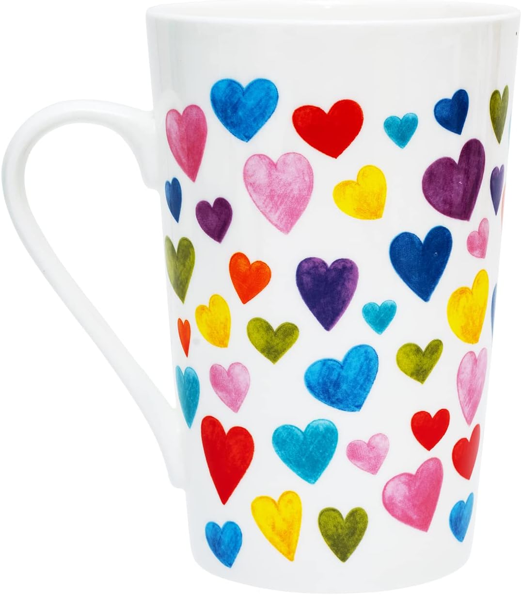 Heart Coffee Mug Heart Shaped Coffee Mugs Bone China Cute Coffee Mug Valentine's Day birthday Gifts for Her Women Mom Friends,13oz Coffee Mug - Image 2