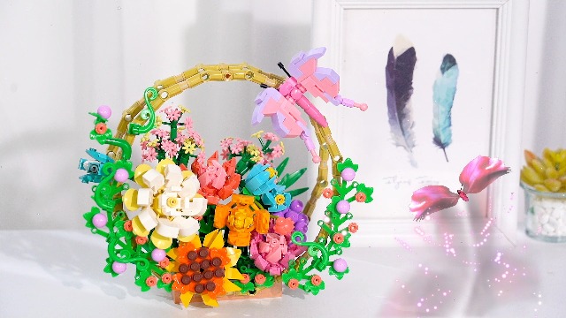 Amazon.com: SIENON Flower Bouquet Building Set, Artificial Flowers