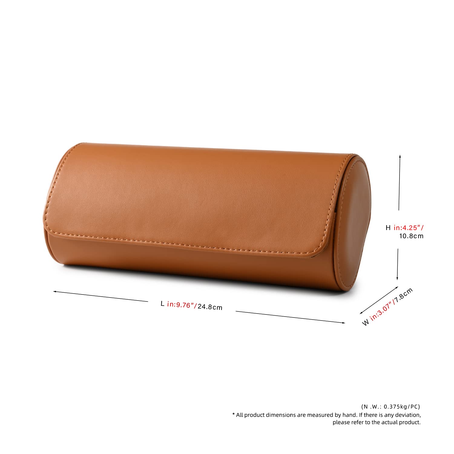 Oirlv Pu Pelle 3 Fessure Scatola Orologi, Scatola porta Orologi Uomo,Per Viaggio,Natale,Anniversario,Compleanno(Marrone)