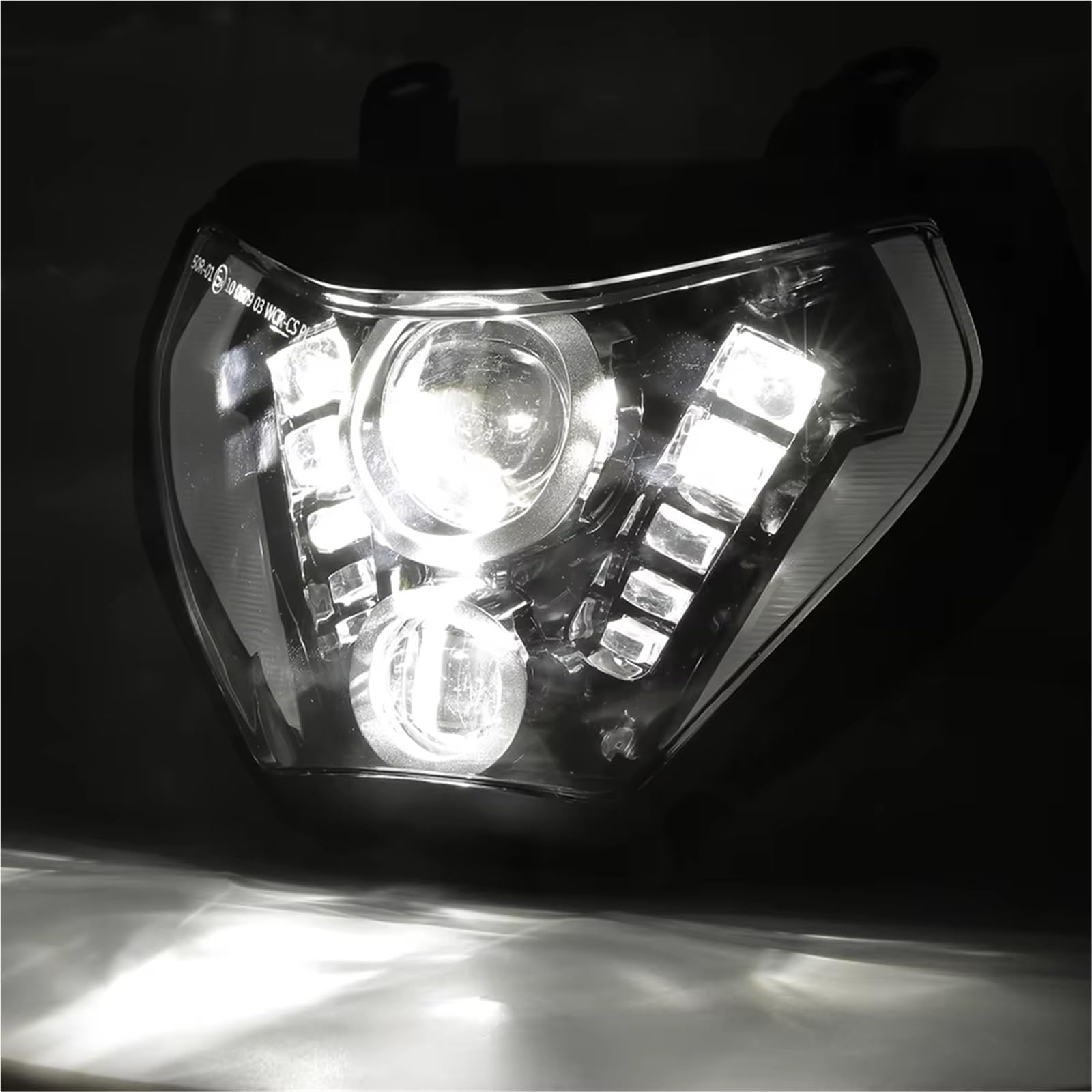 Moto Faro Fanale per MT-07 per MT07 2018 2019 2020 Moto HA Condotto Il Faro del della Lampada Luce H4 Lampadina W/DRL