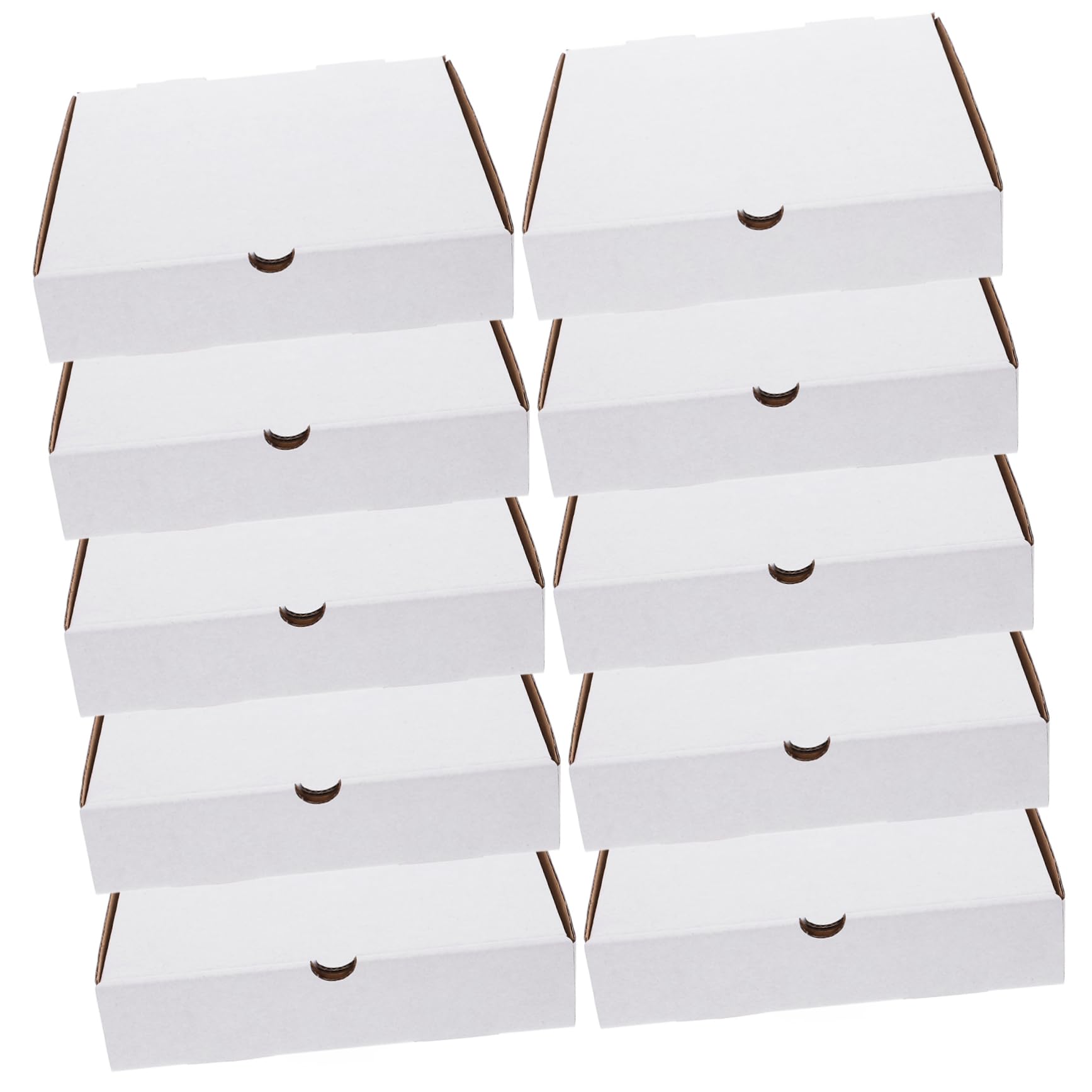 Cajas de Pizza Reutilizables de Cartón Corrugado, 30 Unidades Tamaño 6 Pulgadas, Cajas Kraft para Envío y Almacenamiento de Alimentos, Aptas para Horno Llevar