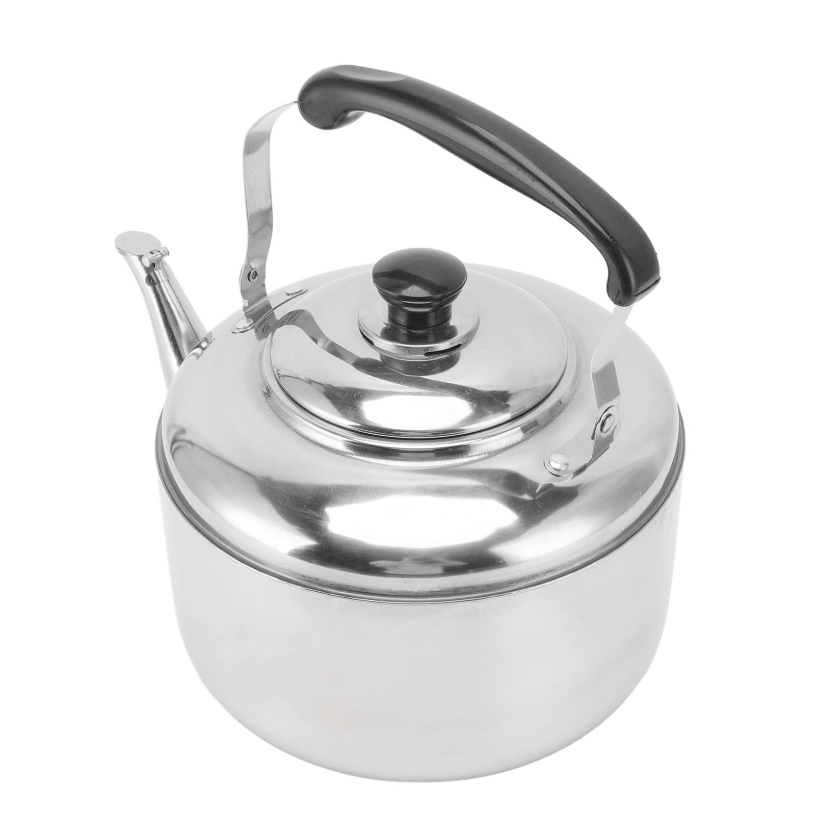 Naroote Bouilloire INOX, INOX Théières pour Cuisinière, 5.5L Bouilloire à Thé à ébullition Rapide avec Poignée Confortable pour Cuisinière à Induction pour Cuisinière à Gaz