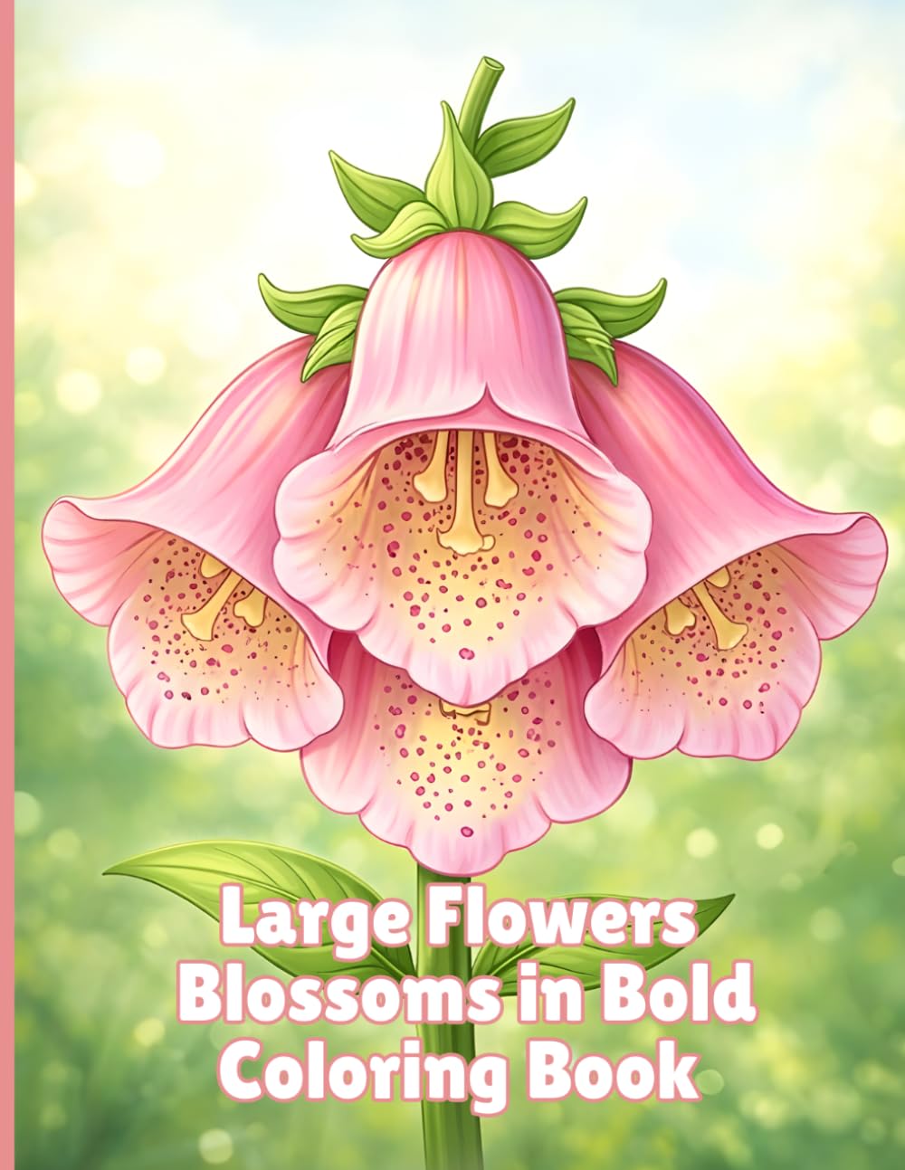 Large Flowers Blossoms in Bold: Stress Relief Coloring Book