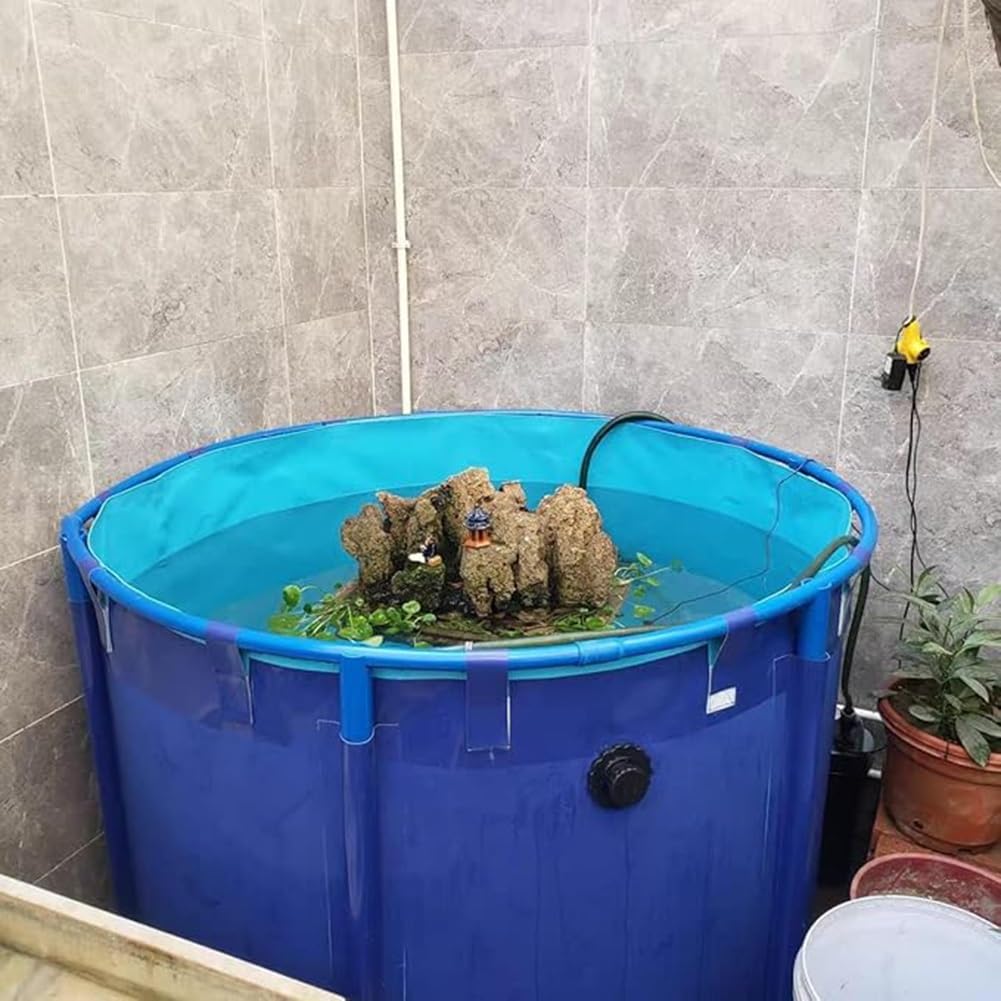 Piscina fuori terra pieghevole, serbatoio d'acqua in tela spessa per uso esterno, agricoltura koi e irrigazione agricola