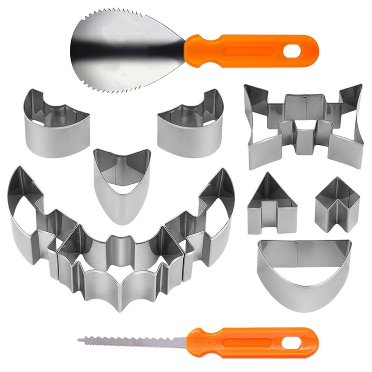 Kit para tallar calabazas con moldes de acero inoxidable TOYANDONA para cortes precisos