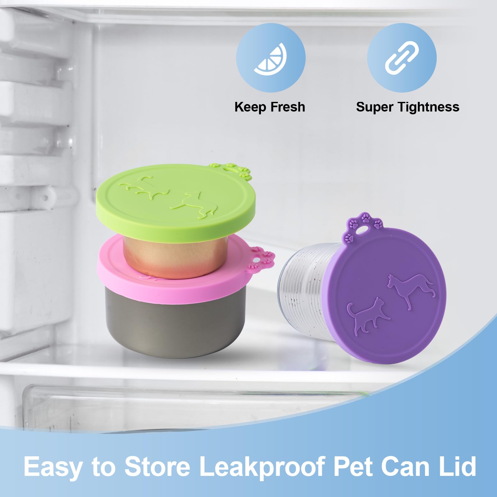 Coperchi In Silicone Per Lattine Di Cibo Per Animali - Set Con 4 Cucchiai, Adatti A Barattoli Da 85g, 155g, 340g