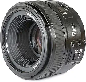 YONGNUO Lente padrão YN50mm F1.8N Prime, foco manual automático de grande abertura AF MF para câmeras Nikon DSLR