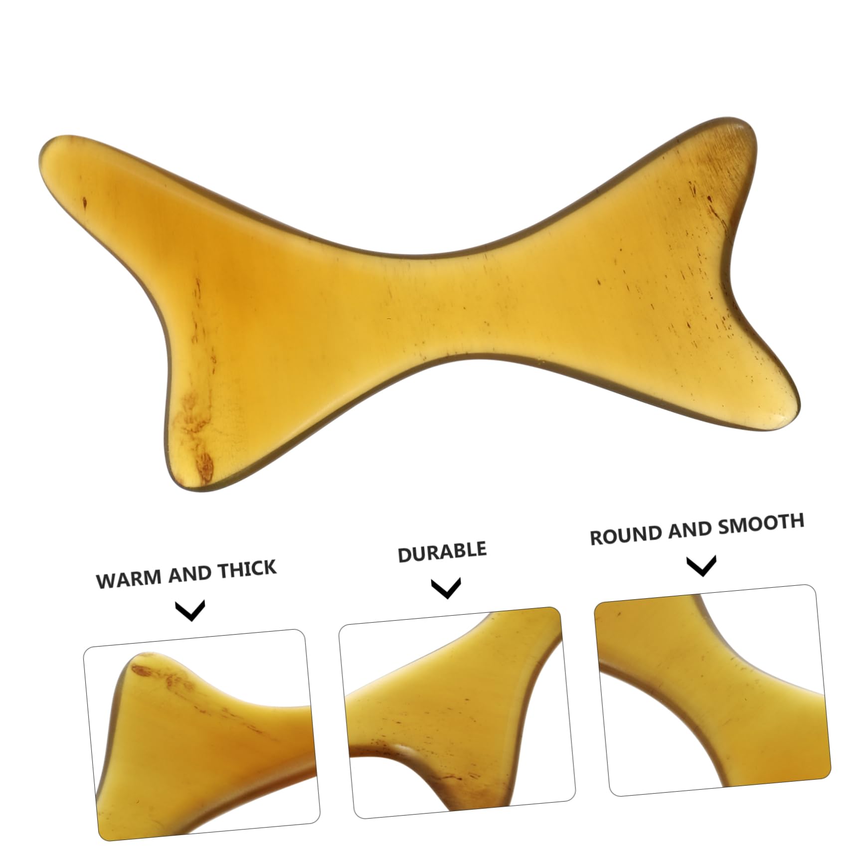 Beavorty 1pc Horn Gua Sha Scraping Massage Tool Spa Treatment Tool Roller for Face Massage Roller Skin Scraping Face Board Jade Facial Eye Scraping Board Scraper Salon Bone Horns Household