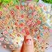30 Sheets Valentine's Day Nail Art Stickers Red Heart Nail Decals 3D Self-Adhesive Rose Lip Kiss Nail Supplies DIY Acrylic Nails Decoration Accessories for Women and Girls