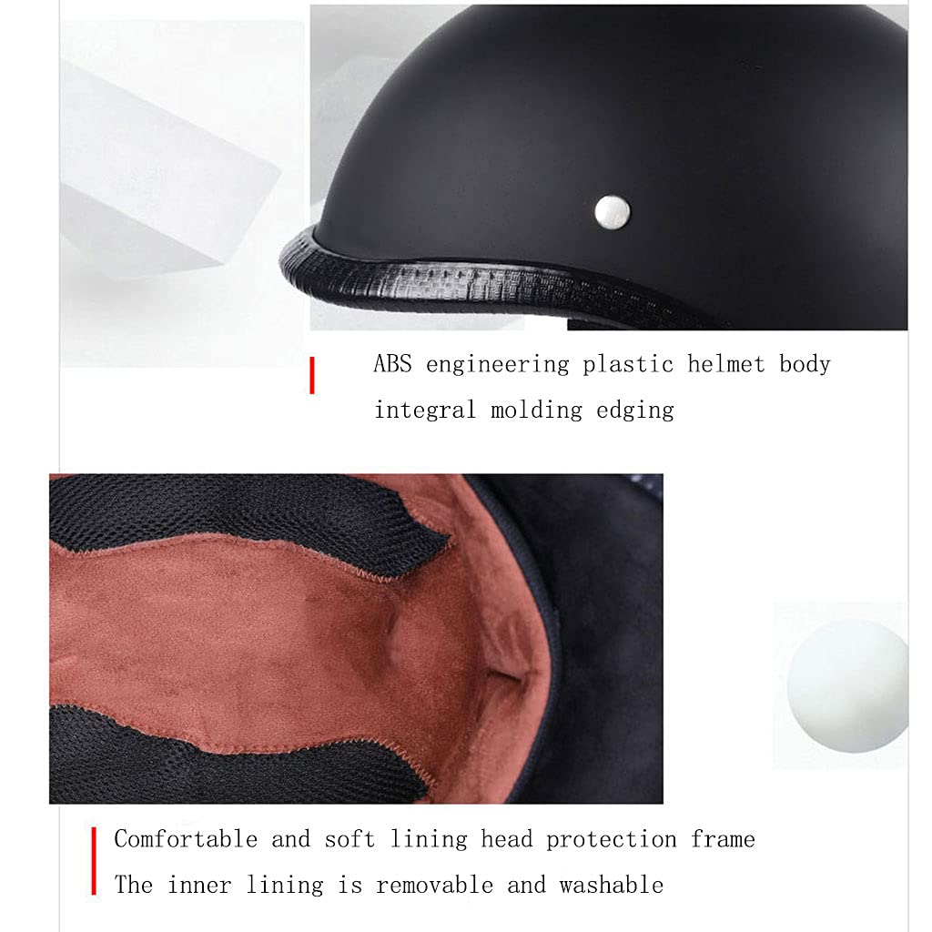 CFZWJ Retro Motorfiets Half Shell Helm Mannen en Vrouwen