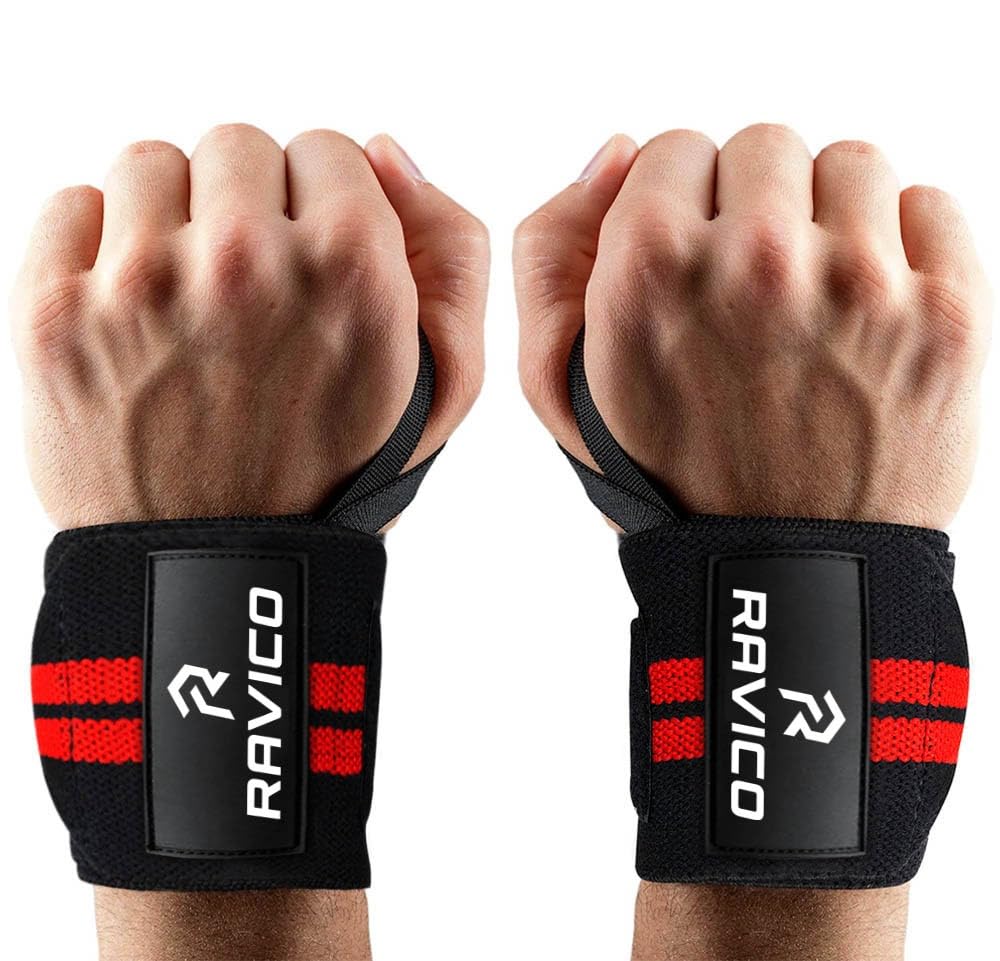 Weightlifting Wrist Wraps with Thumb Loop -Stretchable Wrist Straps for Men & Women -Wrist Support Wraps for Weight Lifting Wrist Bands for Gym