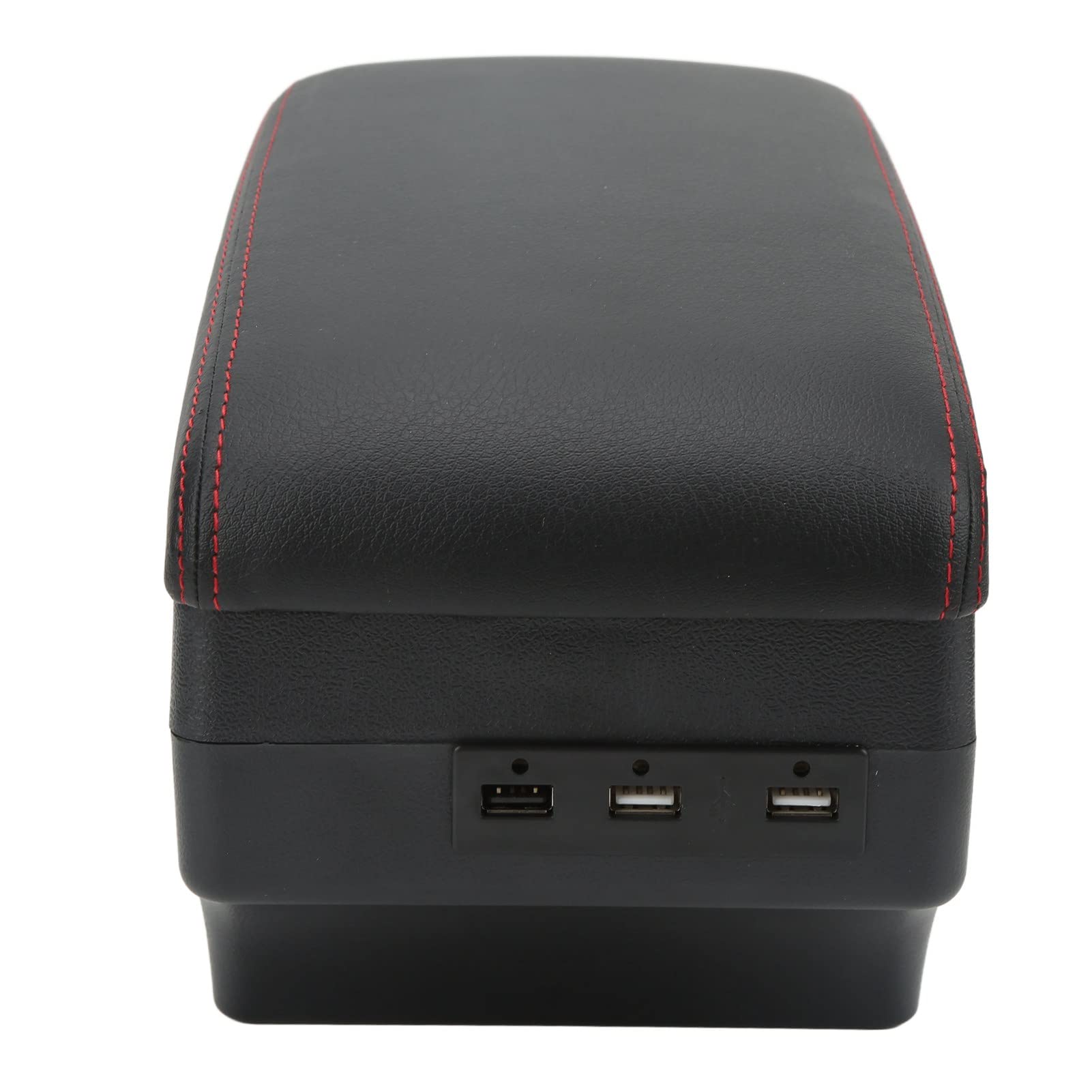 Alomejor Schowek w Podłokietniku ABS PU Skórzany Schowek w Konsoli środkowej z 7 Portami USB Łagodzi Zmęczenie Ramion Dodaje w Kabinie Łatwa Instalacja dla Kierowców I10