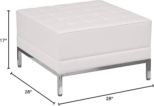 Miniatura 3 de Flash Furniture HERCULES Imagination Series - Otomana blanca LeatherSoft