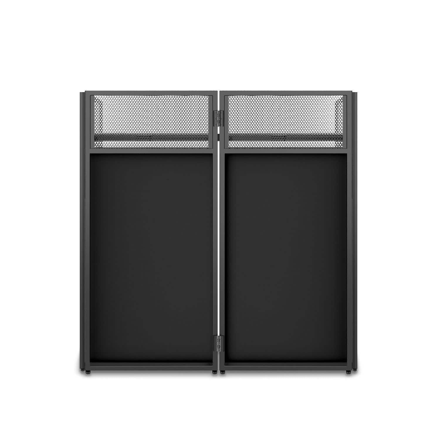 Vonyx DB4 Pro DJ Pult - Faltbarer DJ Tisch mit Tasche, 105 cm, Klappbares DJ Booth mit Schwarzer & Weißer Front, 25kg Traglast, Robust & Stabil, Perforiertes Alu, Multifunktionstisch für DJ Equipment