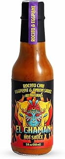 El Chamán Hot Sauce – Rocoto Chili Sauce with Eggplant & Onion | Fermented Mild Peruvian Hot Sauce, Vegan, Gluten-Free, Kosher | 5 fl oz (150ml)