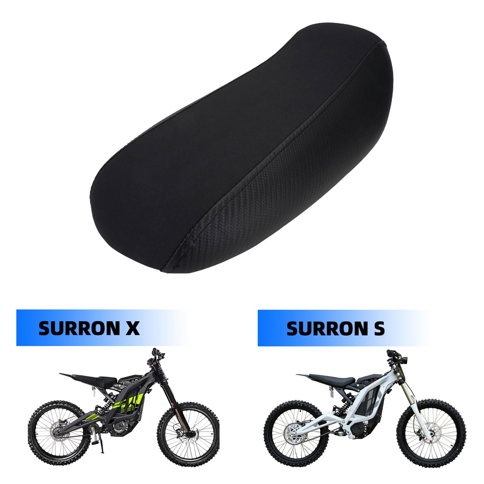 Funda Personalizada Fazer Funda De Asiento Para Yamaha FZ6 Fazer 2004-2009, Piel Ecológica Negra, Impermeable Y Antibacteriana Funda Asiento Moto 2004-2009